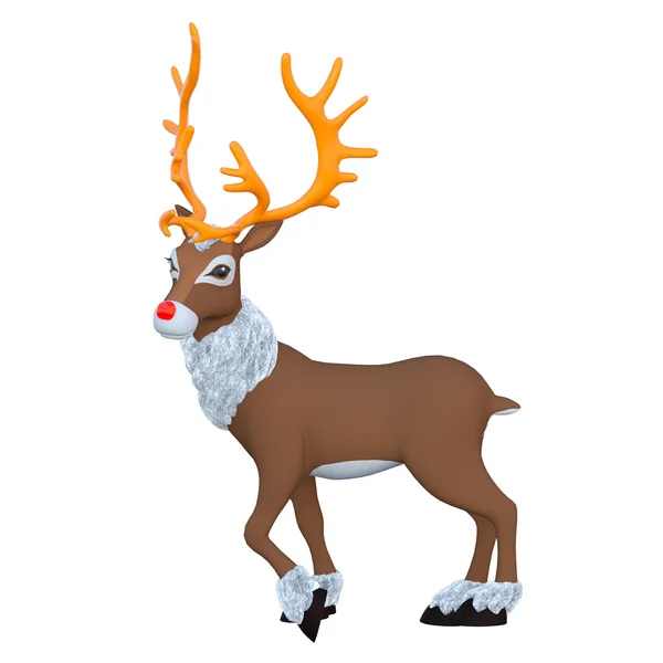 3D illustration of reindeer　 — Stok Foto